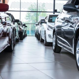 New cars for sale at a dealership