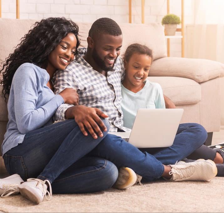 Family searching for a car lender online